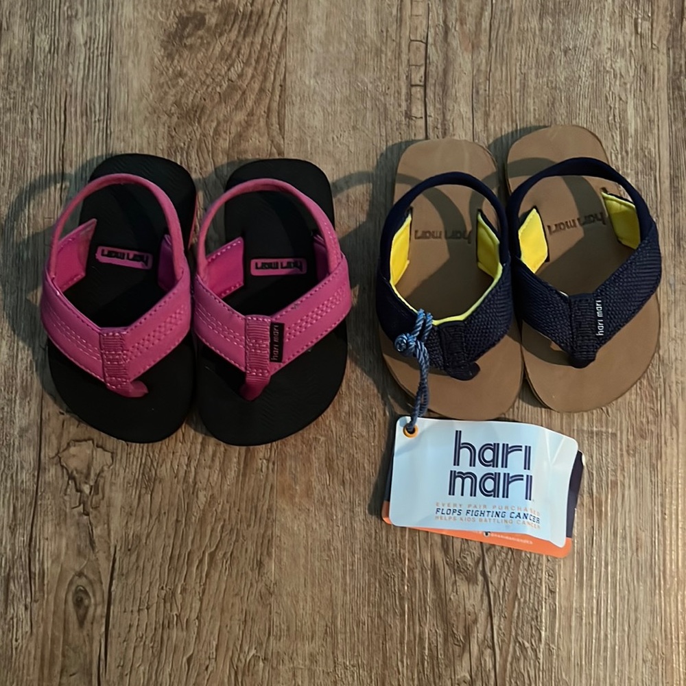 Hari Mari Kids Scouts Flip Flops- Size K5 lot of 2